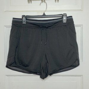 Avia Black Running Active Workout Shorts w/ Spandex Bike Liner Size L (12-14)